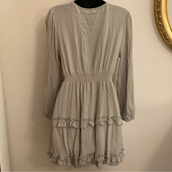 Altar’d State Pistachio Pastel Green Spring Coquette Designer Long Sleeve Dress - Picture 10 of 17